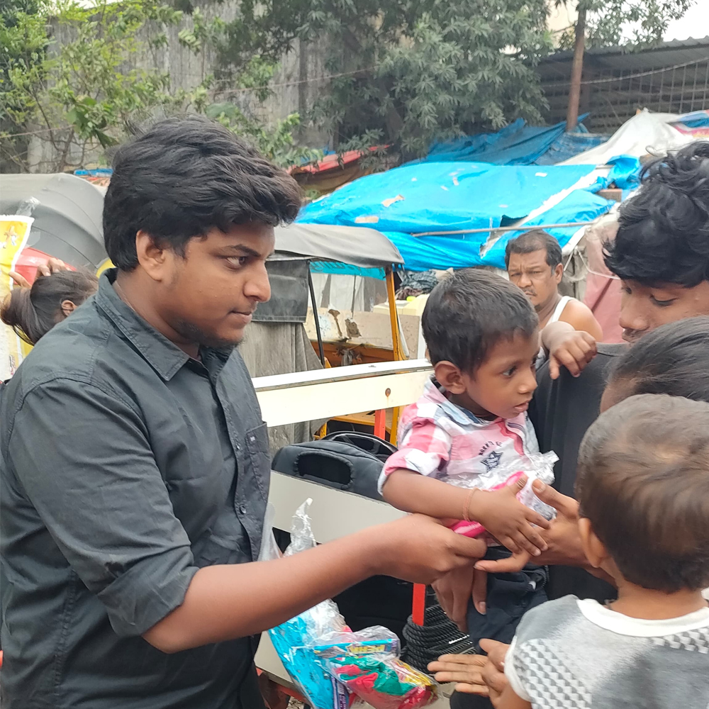 Cloths and snacks distribution event - Timeless Foundation